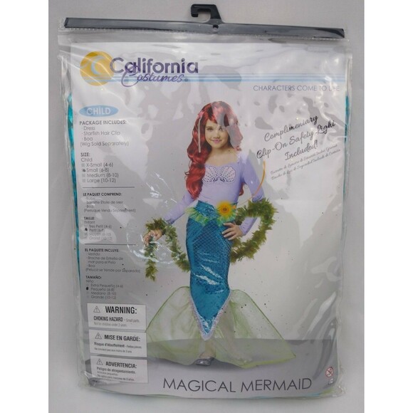 California Costume Magical Mermaid Child Girl Small 6-8 Halloween - Picture 1 of 2